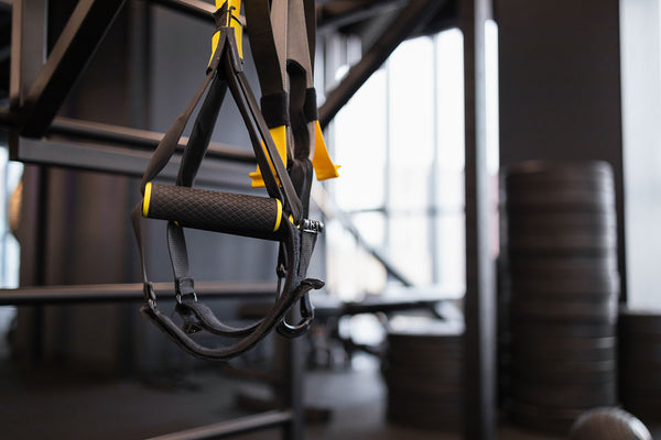 Fitness trx straps in gym