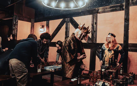 The Arcanist's Tavern is full of medieval-inspired decor, to create an immersive game night experience.