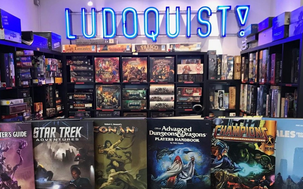 A popular south London board game café, the Ludoquist shop sells many books suitable for beginner D&D players.
