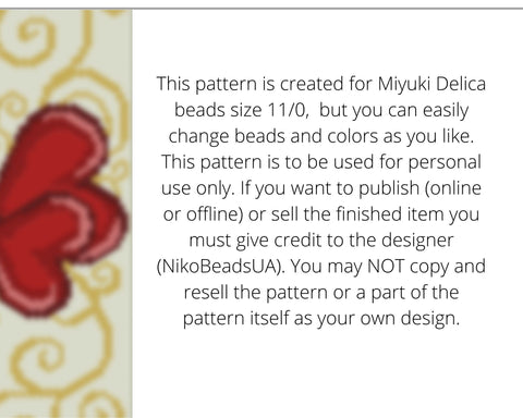 Pattern created for Miyuki Delica 11/0