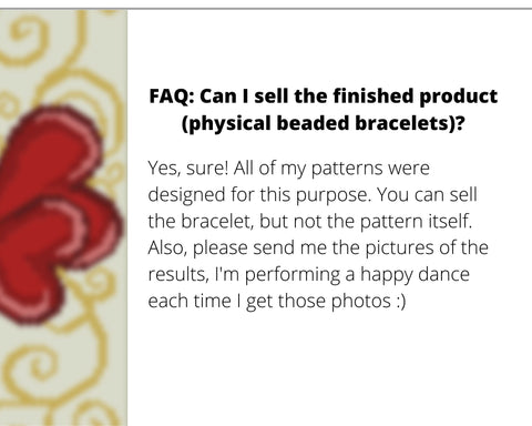 Yes, you can sell the finished products - bracelets