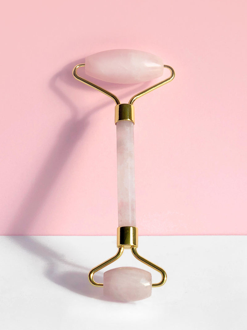 rose quartz face roller