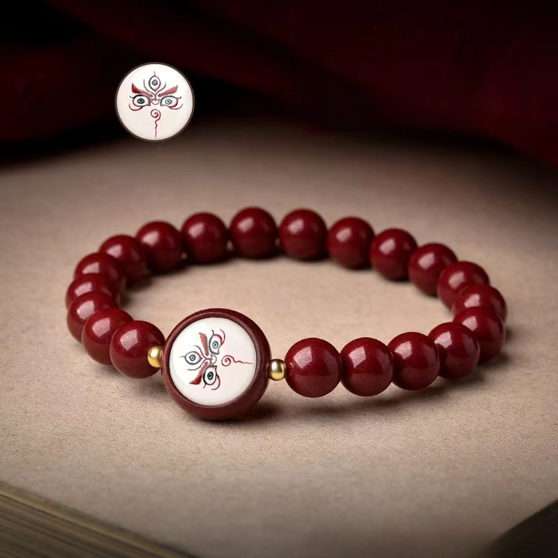 INNERVIBER Cinnabar Feng Shui Five Elements God of Wealth Porsperity Bracelet Bracelet INNERVIBER 12