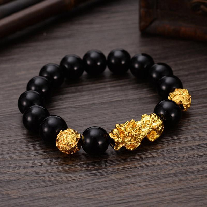 INNERVIBER Natural Black Obsidian Pixiu Wealth Bracelet Bracelet INNERVIBER 5