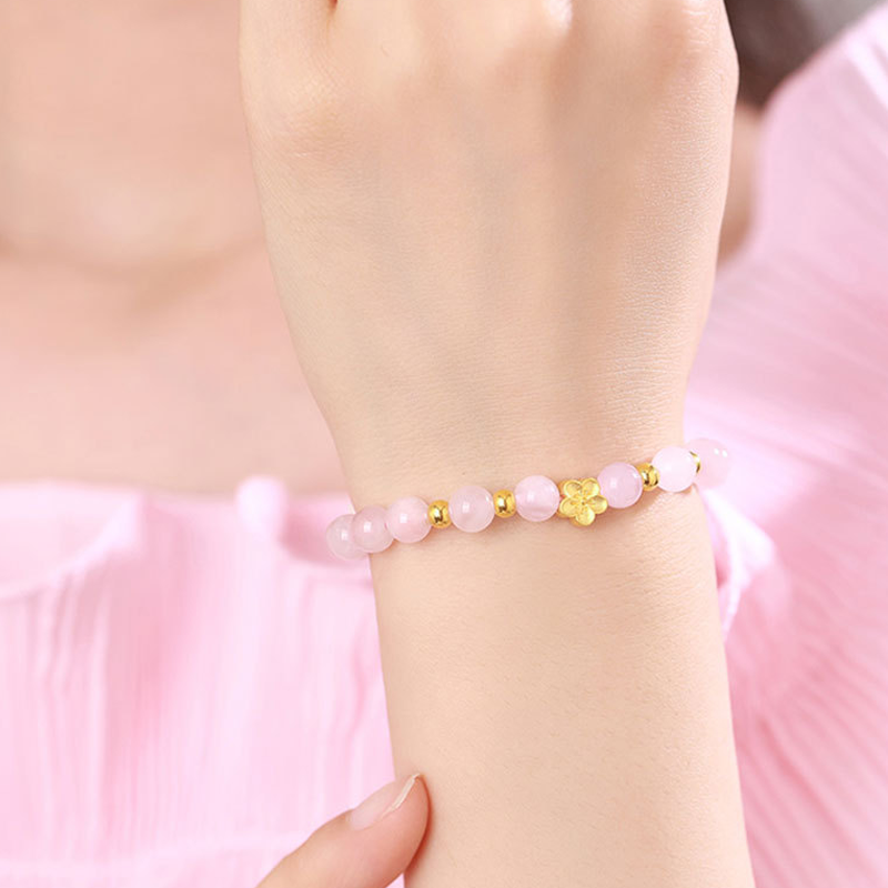 INNERVIBER Pink Crystal Peach Blossom Love Bracelet Bracelet INNERVIBER 5