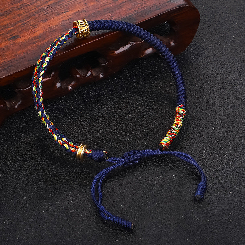 Handmade Tibetan Blue String Bracelet