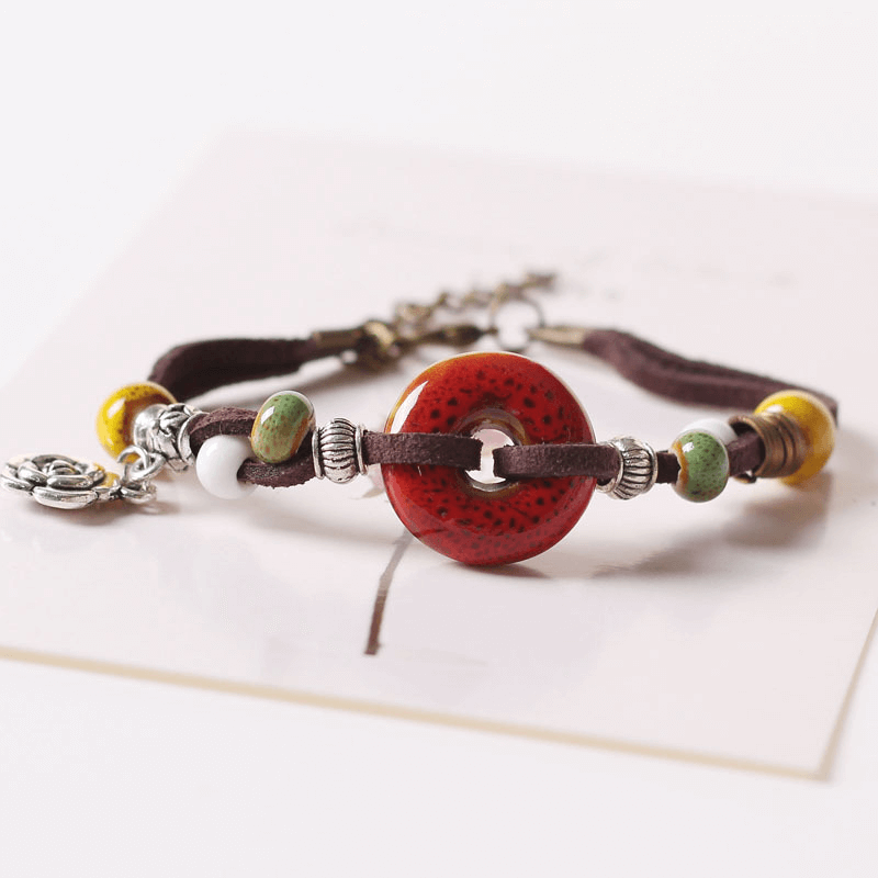 Ceramic Peace Buckle Strength Bracelet 2