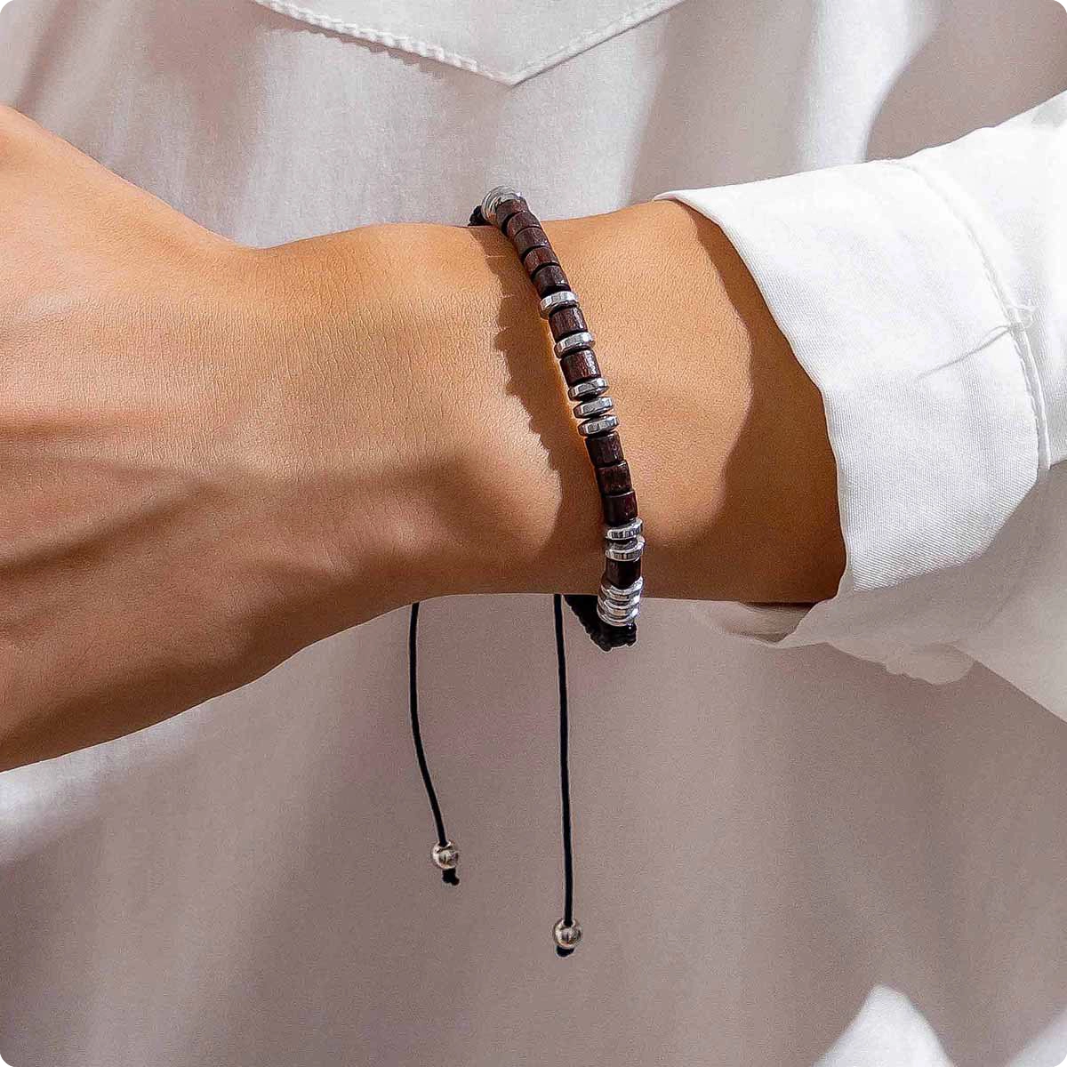 INNERVIBER To My Grandson, I Love You Morse Code Bracelet