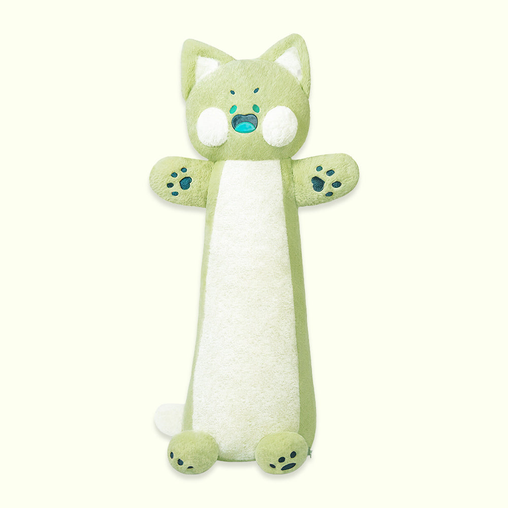 chubbyjoy Plush Toy Stuffed Animals Plush Body Pillow Soft Cat Green