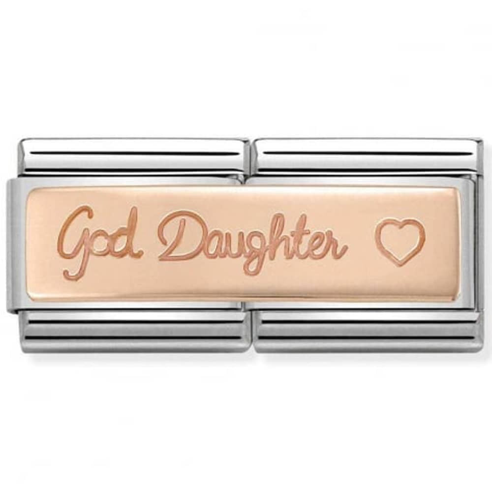 nomination rose gold daughter charm