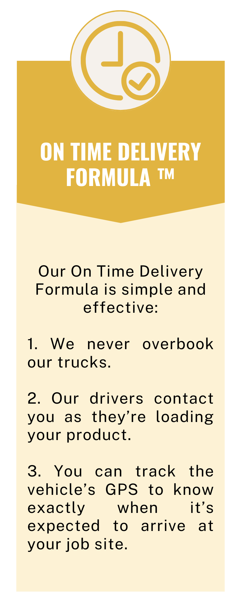 On-time Delivery Formula