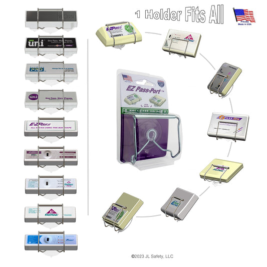 EZ Pass-Port™- UNBREAKABLE Toll Pass Holder for E-ZPass, I Pass