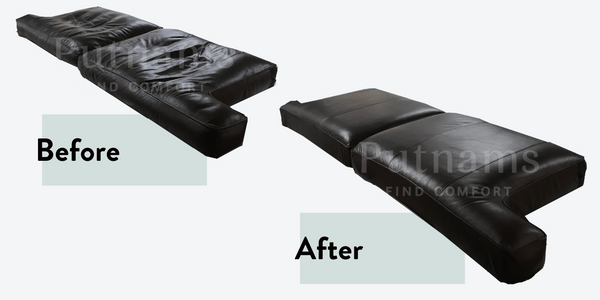 dark brown leather sofa cushion refilling with firm high density foam