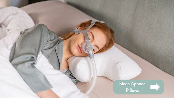 Person sleeping on a Putnams sleep apnoea pillow