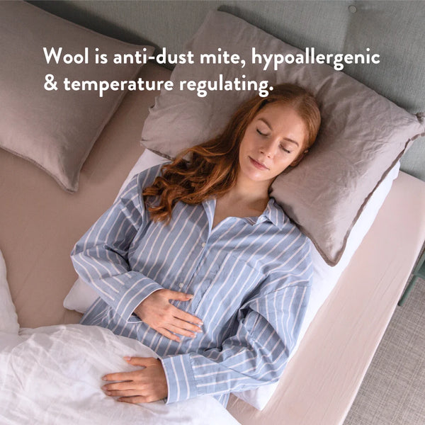 Organic British Wool Bed Wedge Pillow 10