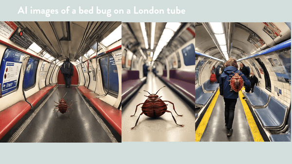 bed bugs on the london tube AI