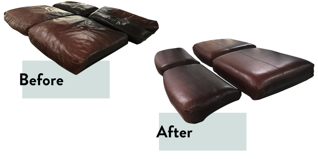 sofa cushions before and after