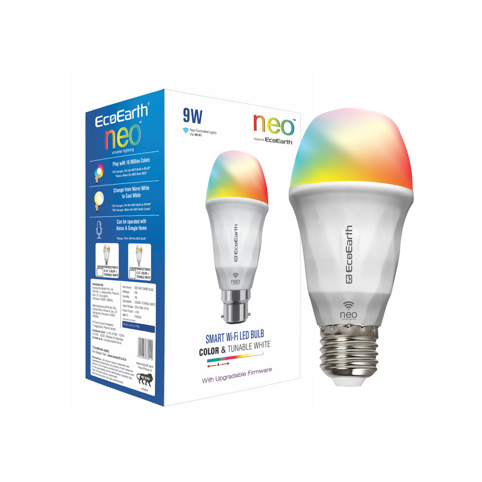 EcoEarth Neo Wi-Fi Smart Led Bulb  Compatible with Alexa and Google H