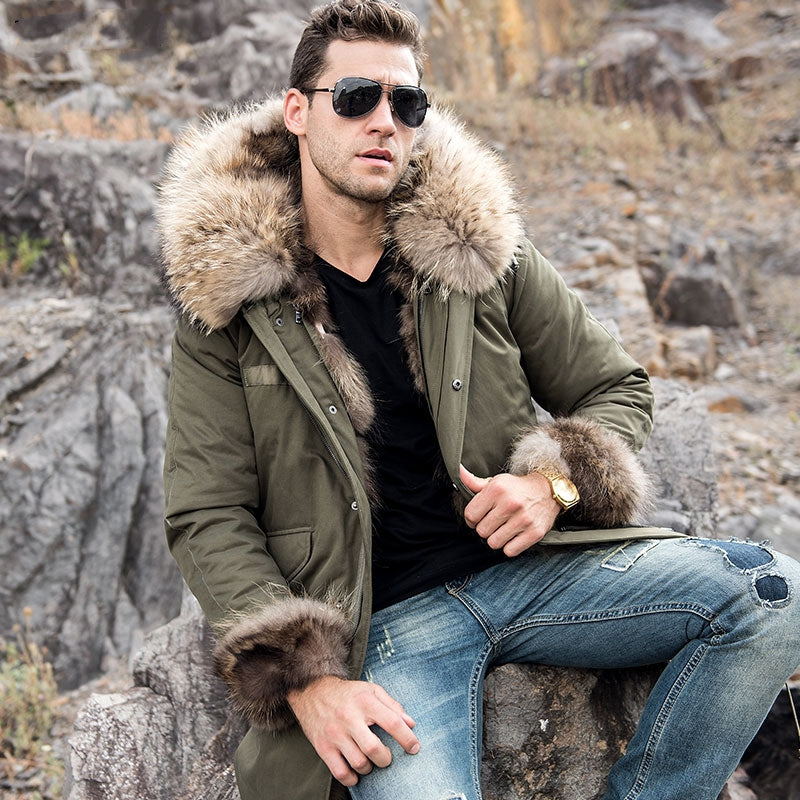 rabbit fur parka