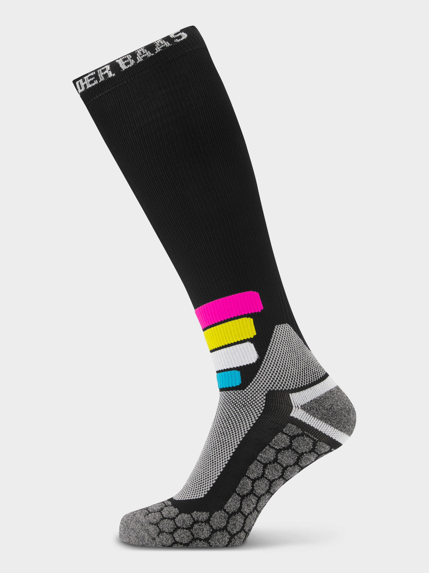 Poederbaas Snowboard Sokken Tech Ski Socks Compress Merino Pro - Black