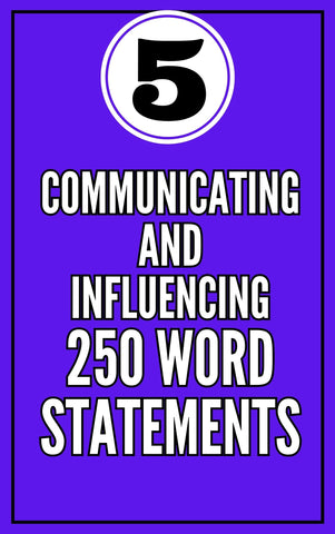 communicating and influencing personal statement example