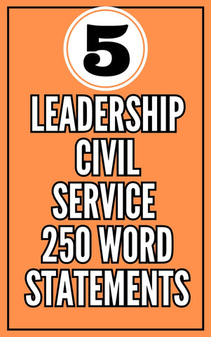 civil service personal statement 250 words