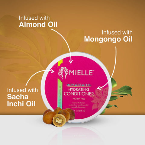  Mielle Organics - Aerosol de aceite mongongo, protector  térmico, 4 onzas : Belleza y Cuidado Personal