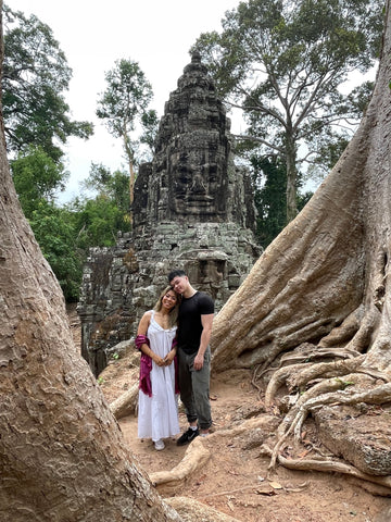 Allisa and her boyfriend at Angkor Wat