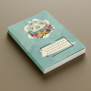D20 Flowers: Fireball Not Included Notebook (Seafoam Green) - Ginkgo Hound - Dnd Notebook