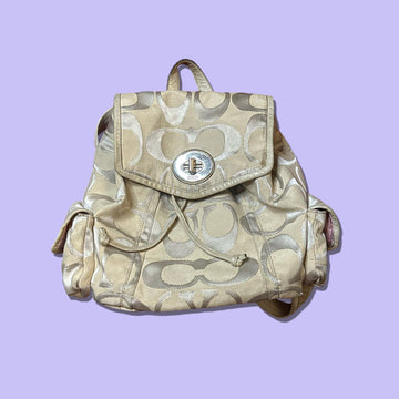 White Coach Poppy Backpack