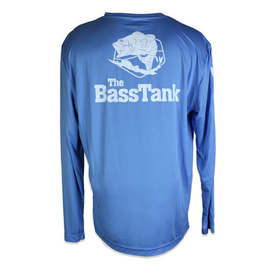 The Bass Tank® Long Sleeve Performance Fishing Shirt - Grey