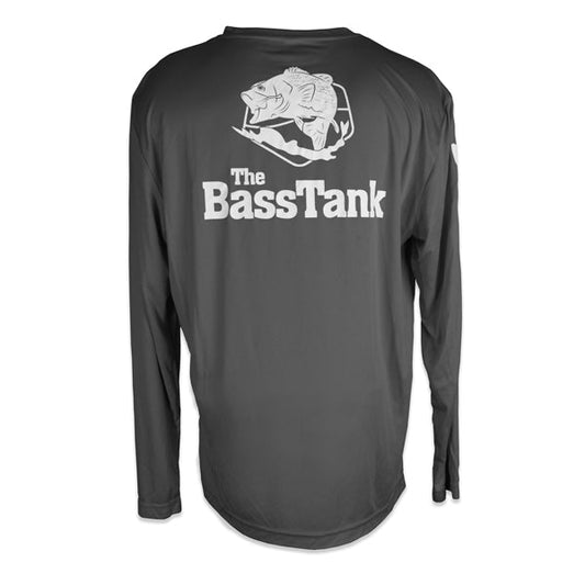 The Bass Tank® Long Sleeve Performance Fishing Shirt - Blue