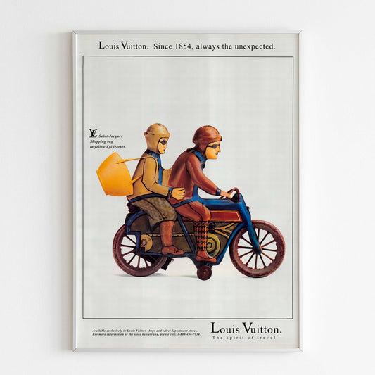 Louis Vuitton Advertising Poster, 30's / 40's Style Print, Ad Wall Art,  Vintage Design Magazine, Retro Advertisement, Luxury Fashion Poster