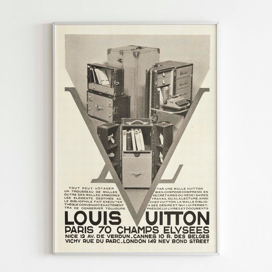 Louis Vuitton Poster Original Advertising Page Old Magazine