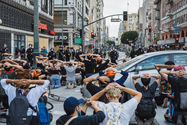 Mass arrest at Los Angeles protest