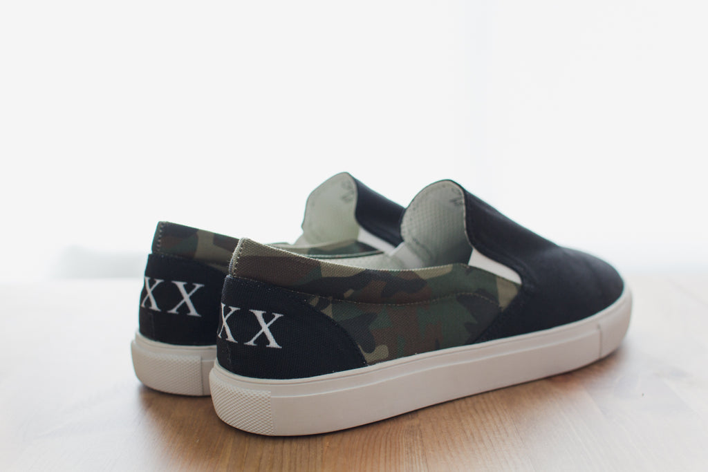 camouflage slip ons