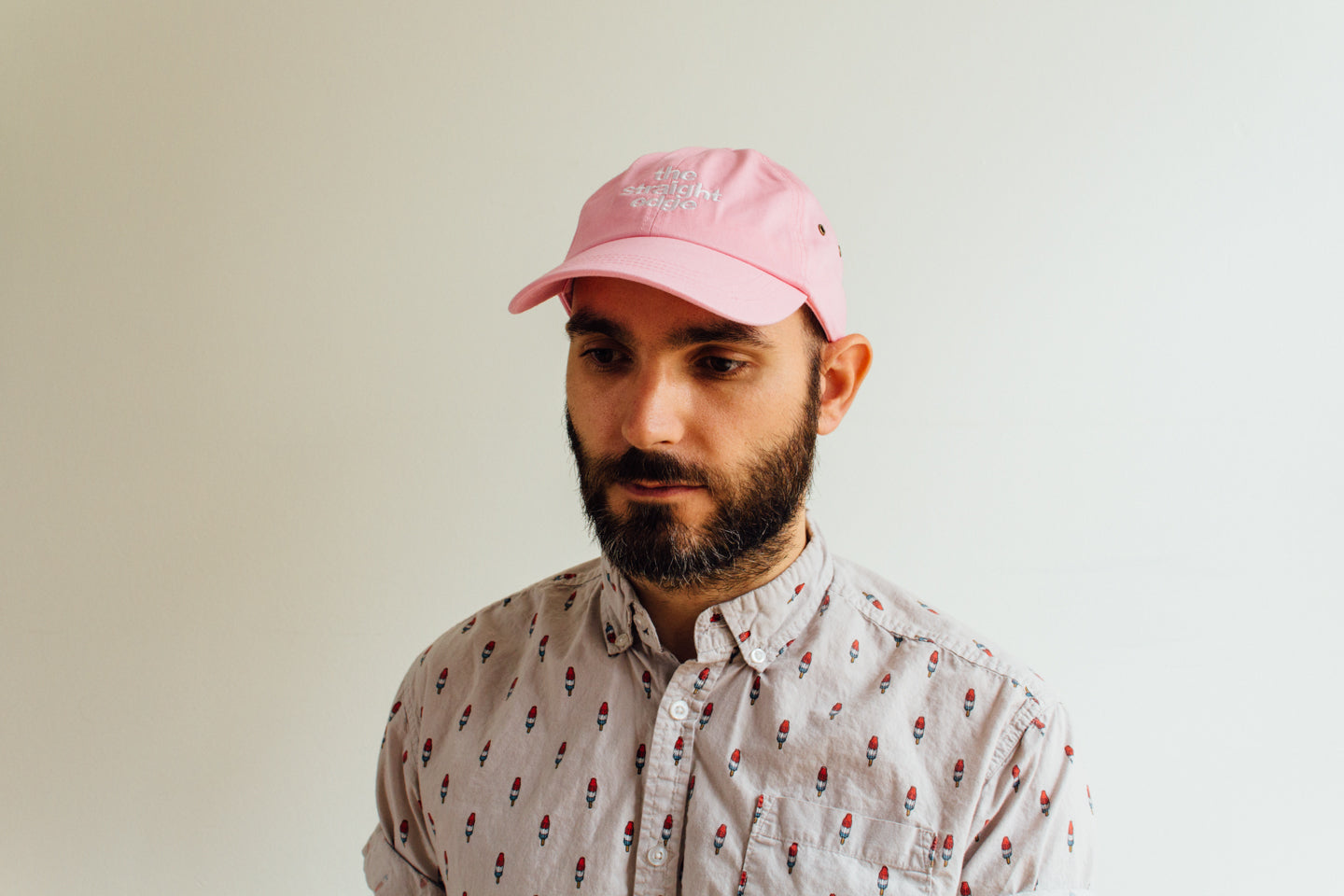 The Straight Edge Dad Hat in Pink SXEWORLDWIDE Store