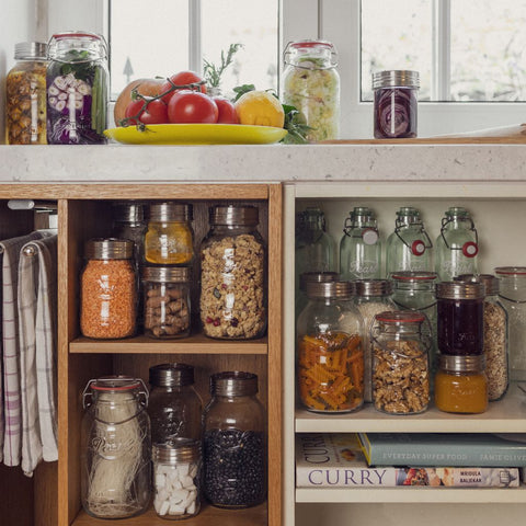 kitchen organization jars