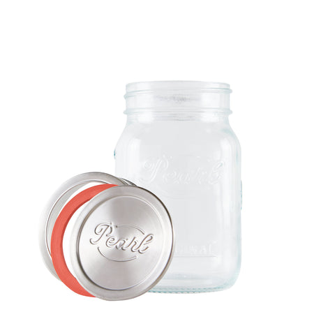 Original Luna Preserving Jar with 3 piece screw top closure