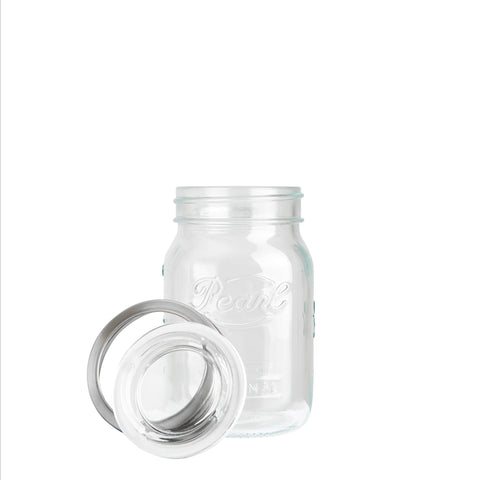 storage jar with glass lid