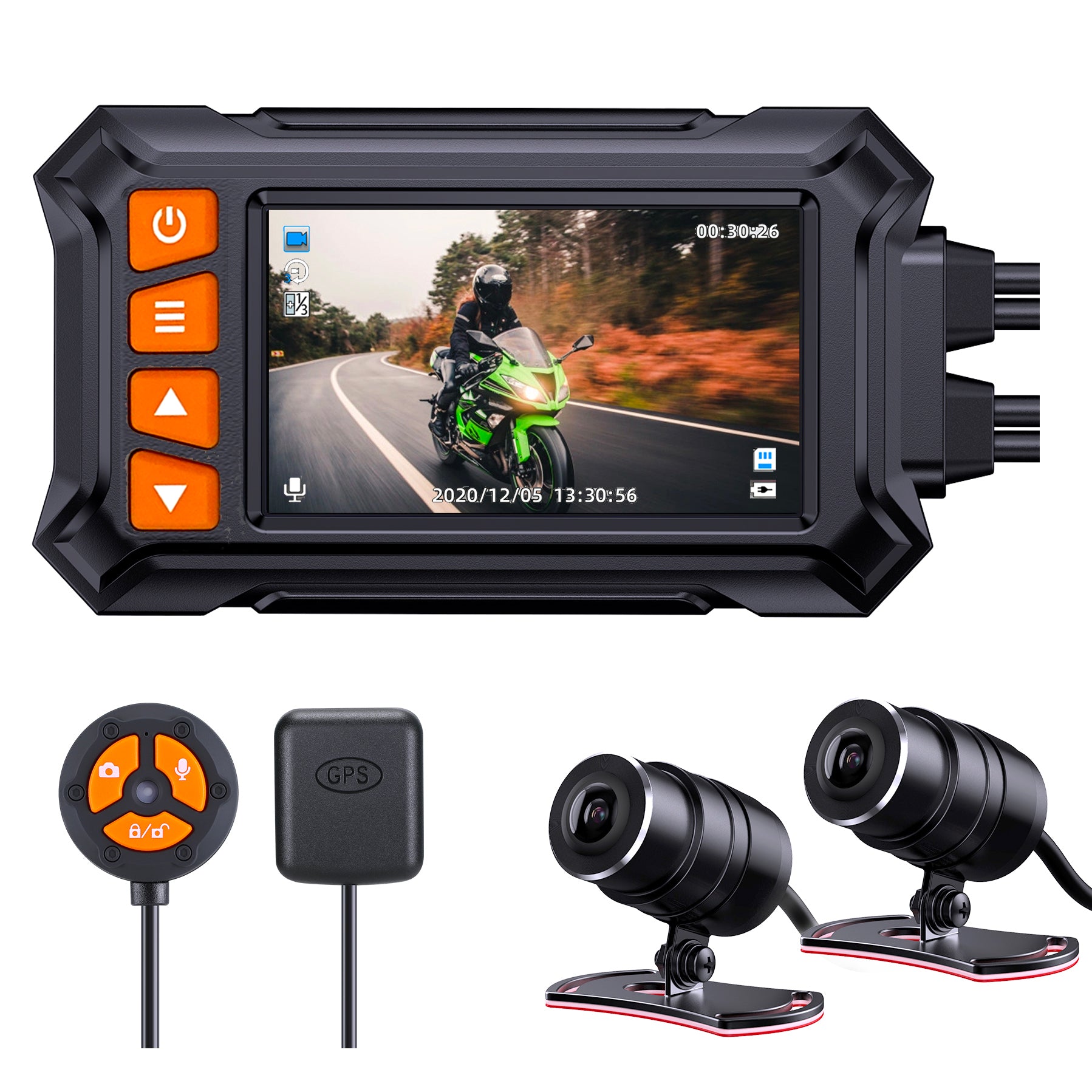 Black Box 1080p Dash Cam, 3-4 Cam MDVR System, for Fleets/ Truckers by FalconEye