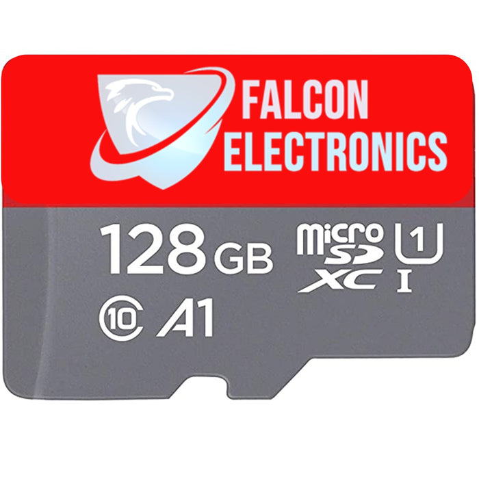 128GB Card with Full Size Adapter - Class 10, Ultra High Speed — Falcon Electronics LLC