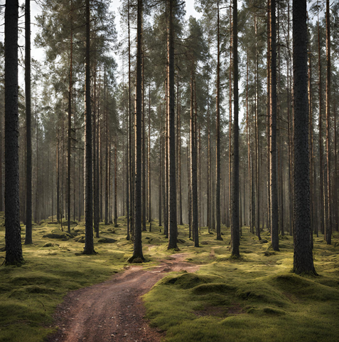 Svensk skog på sommaren