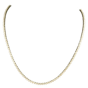 Petite Straight Line Diamond Necklace in White Gold - Grand Jewels of Wailea