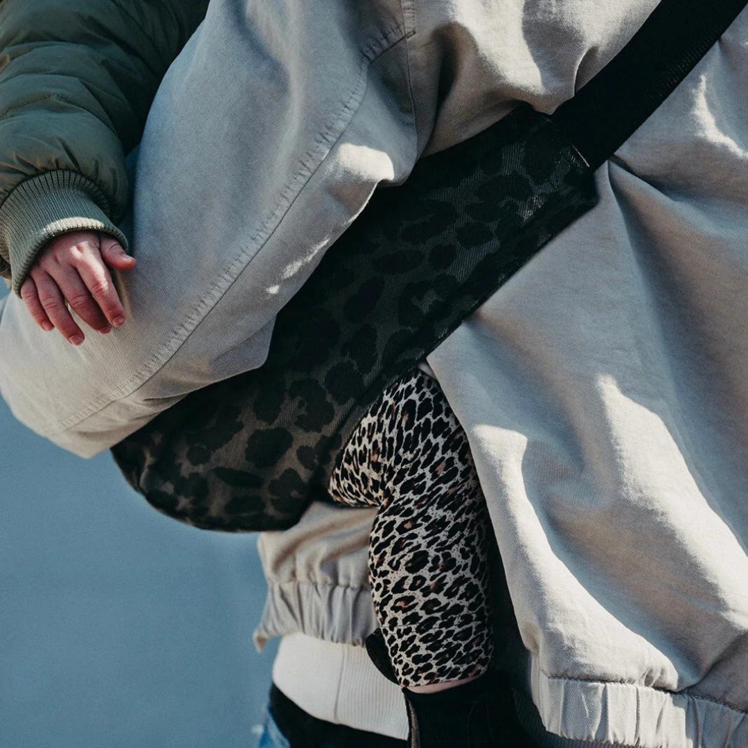 Toddler Carrier Leopard Print Grey