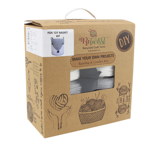 Fox Toy Basket Kit Grey/White