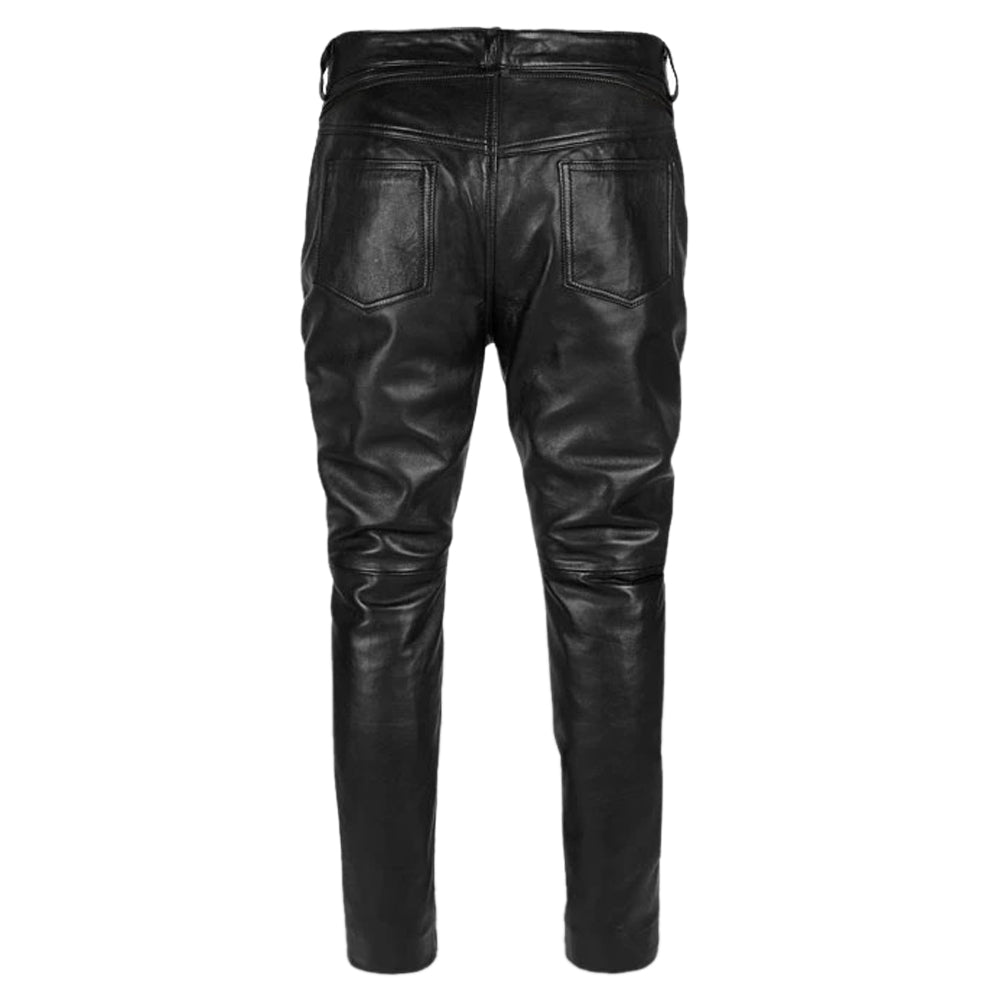 Hunter Leather Pants Genuine Leather | Cowhide Casual Leather Pants ...