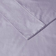 Madison Park 200 Thread Count Cotton Peached Percale Sheet Set in Purple, Cal King MP20-5398