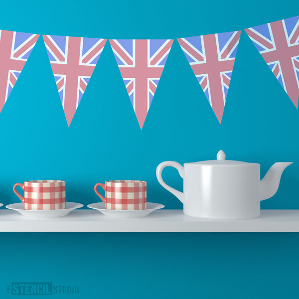 Union Jack Bunting Stencil