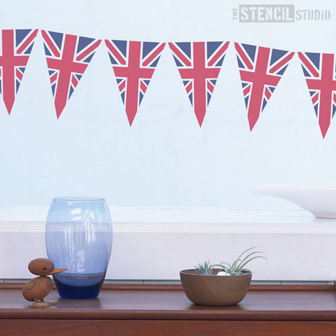 Union Jack Bunting Stencil